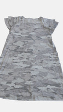 Ingrid & Isabel Maternity Short Camo Fabric Dress Sz L Shades Gray 100% Cotton