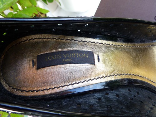 Louis Vuitton Wedges 40 Schuhe black Lackleder LV Monogramm - Bild 5 von 12