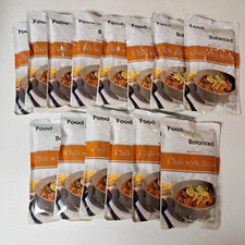 Lot of 14 Pouches Food Life Balanced Ready to Eat Chili  15 oz. Packets