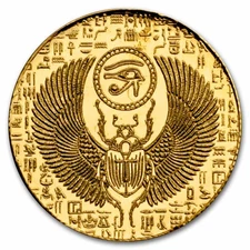 1/200 oz Gold Round: Egyptian Scarab - MPM