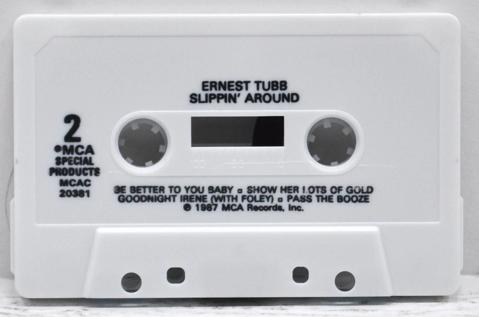 ERNEST TUBB  "Slippin' Around"  1987  Cassette  MCAC-20381 - Image 4 of 4