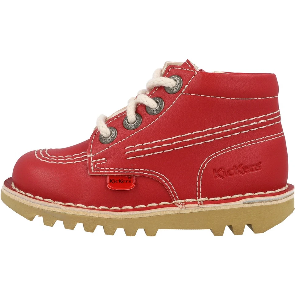 Kickers Kick Hi Vegan Red Boots 100% Vegan Material PETA Approved Durable - Image 4 of 4