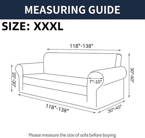 Couch Covers Jacquard Stretch Fit Lounge Sofa Slip Cover 1/2/3/4 Seater Washable - Picture 12 of 28