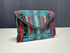 Pendelton Woolen Mills- Cosmetic Carrying Case/Bag – Teal/Red/Black