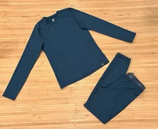 REI CO-OP Kids Base Layer Set Top & Pants Size XL 18 Teal 