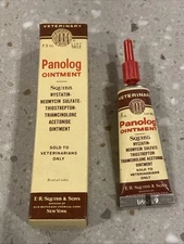 Vintage Panalog Ointment Veterinary Ophthalmic Original Box Exp Jan 1969