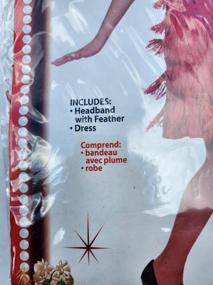 Fantasia Flapper Feminina Média 8-10 Red Roaring Anos 20 Fórum Novidades LEIA - Imagem 3 de 4