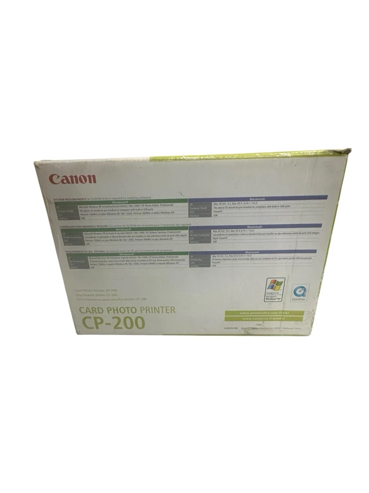 NIB Cannon CP-200 Card Photo Printer Direct Printing Portable Travel Box MOBILE - Image 3 of 4