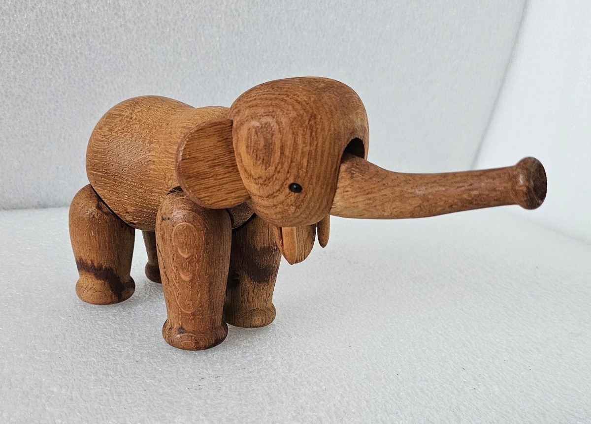 Kay Bojesen Denmark Vintage Articulated Elephant Wood Oak