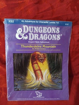 Shrink Sealed New rare TSR D&D XS2 Thunderdelve Mountain Expert Solo 9157 1985