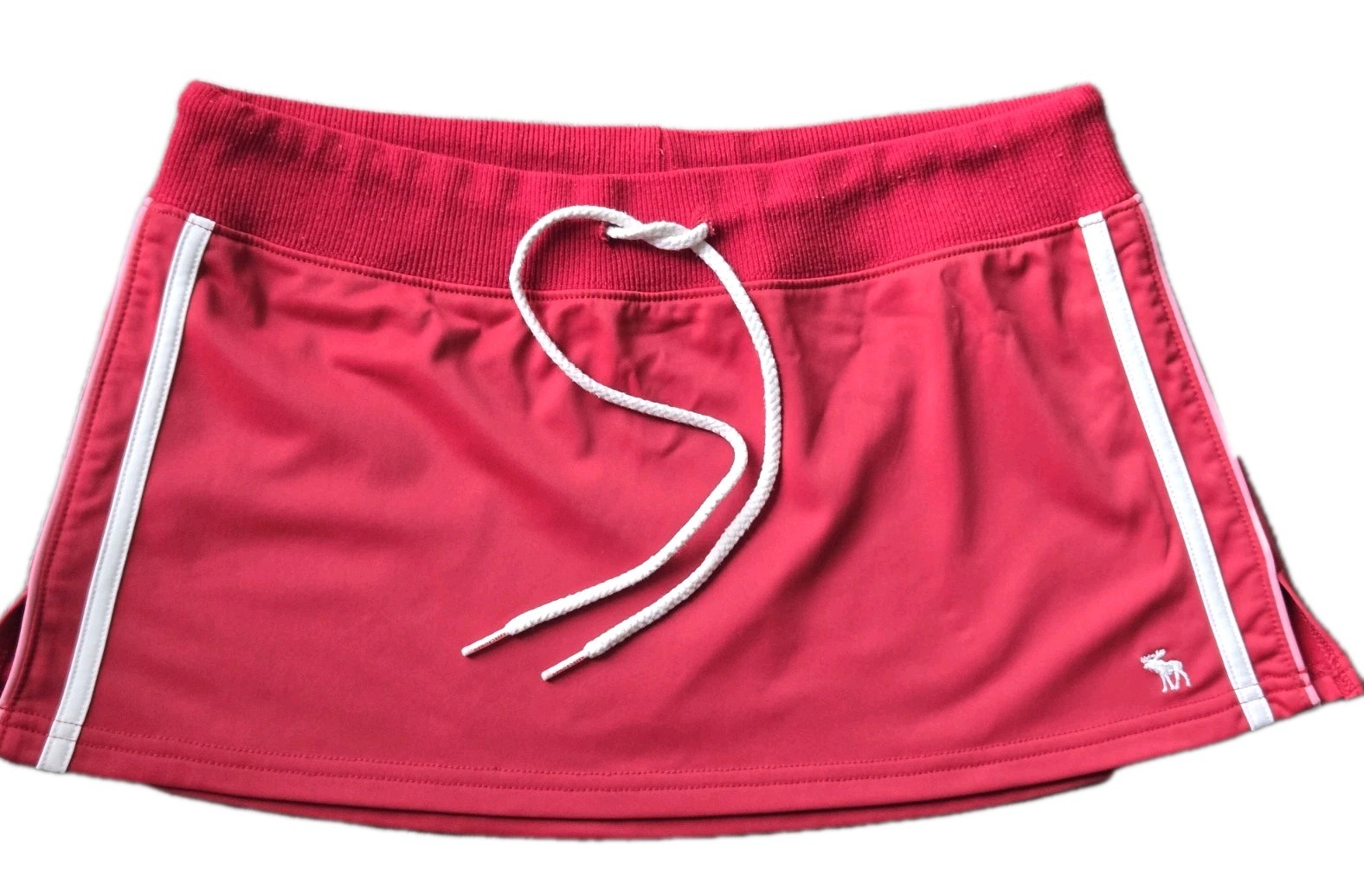 Vintage Y2K Abercrombie Gym Issue Red Athletic Micro Mini Skirt Size M Read
