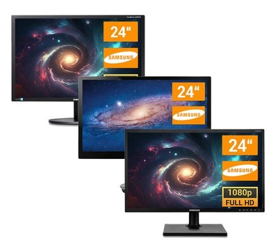 Samsung 24 Zoll HD Business Computer Monitor, Gaming Monitor, VGA schwarz