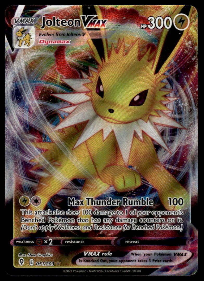 SWSH07: Evolving Skies #051/203 Jolteon VMAX