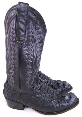 Dan Post Embossed Black Caiman Alligator Western Cowboy Boots DP 3344 Men's 9 D