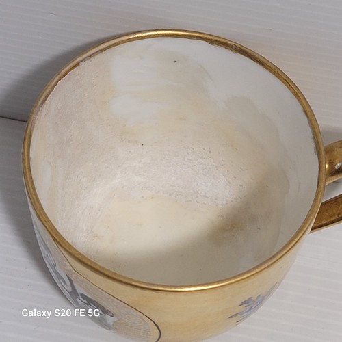 Tasse Sous Tasse Saxe Meissen Peint Or Dorure 19ème Ancienne - Imagen 21 de 24