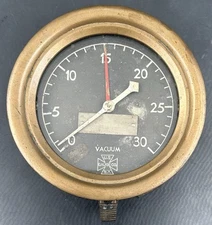 Vintage Vacuum US Gauge Co NY 5 1/2” Steampunk As Is Parts Repair