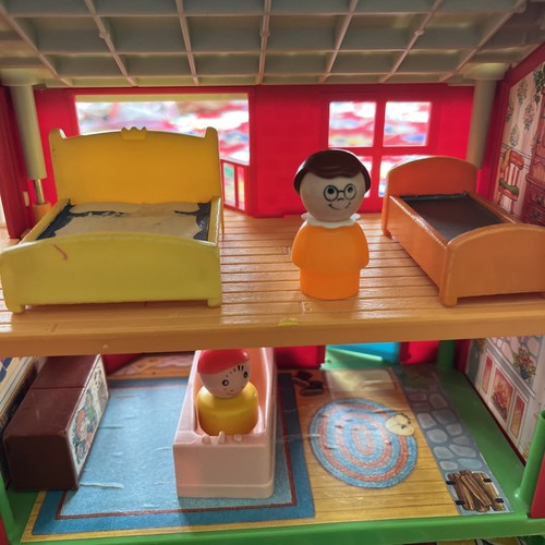Vintage 1969 Fisher Price Nachbarschaft Little People Haus & Zubehör - Bild 2 von 5