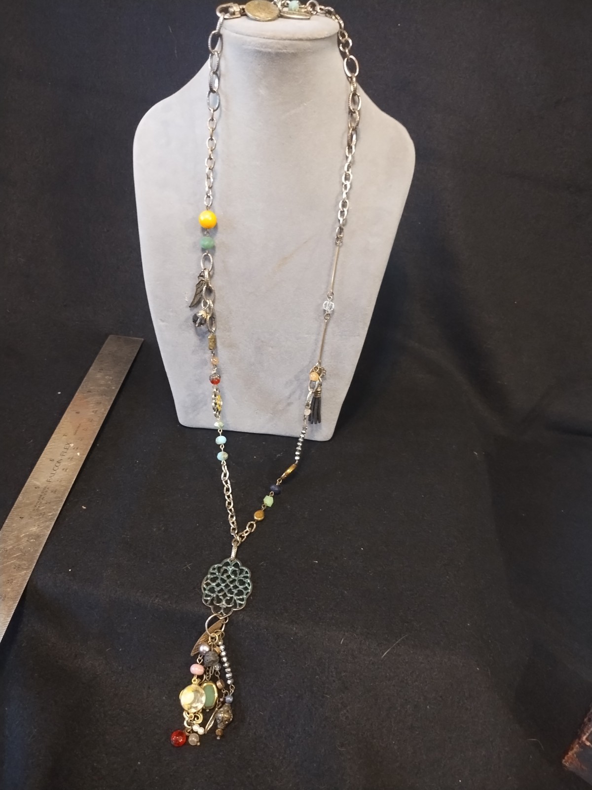 PLUNDER DESIGN Boho MultiColor Beaded Statement N… - image 9