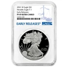 2021-W $1 1-oz T1 Proof American Eagle NGC PF69UC ER Blue Label