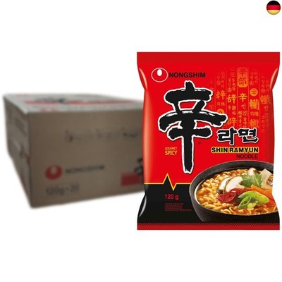 Nong Shim Instantnudeln Shin Ramyun ? Koreanische Rindfleisch Ramen Suppe sehr