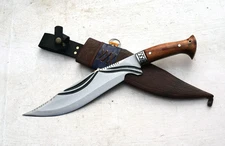 Handmade Carbon Steel Blade 12.5" Hunting Bowie Machete For Camping & Outdoor