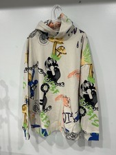 No Boundaries Oversized Fit Multicolor Graphic Fleece Pullover Hoodie XL Women