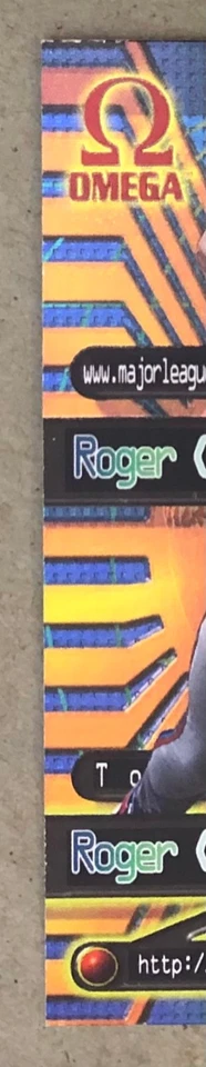 1998 Pacific Omega - Online Inserts - Roger Clemens - #19 - Blue Jays - NrMt - Image 2 of 4