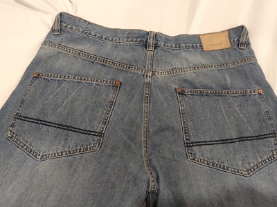 Y2K Ecko Unlimited Wide Leg Baggy Jeans 38x30 Vintage Rivet Pockets