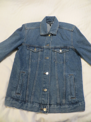H M blue denim jean jacket women’s size