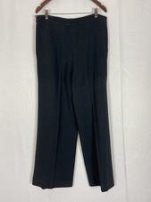 ESCADA Size 14 Black Wide Legged Pants
