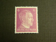 Rare Old Antique Authentic German WWII  Unused Stamp -6pf