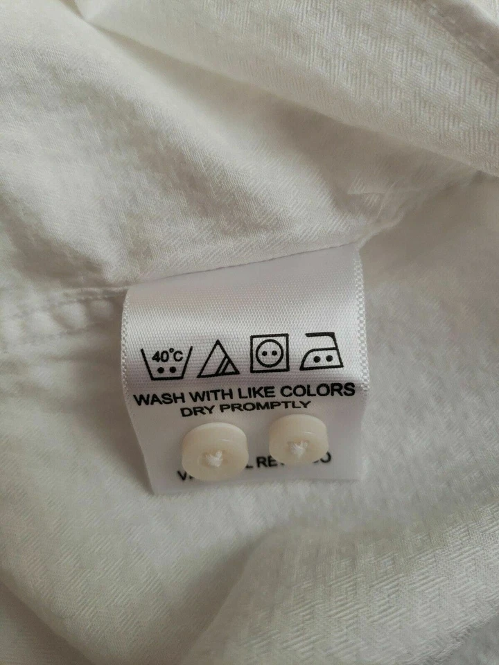 Ben Sherman Hombre Camisa Francesa Abotonada XL 17 32/33 Blanco Manga Larga  Foto 3 de 4