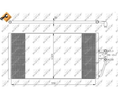Condenser, Air Conditioning EASY FIT NRF 35295 for BMW 5 Series 7 Series
