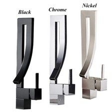 Bathtoom Basin Sink Mixer Faucet Single Handle Taps Black/Chrome/Brushed Nickel