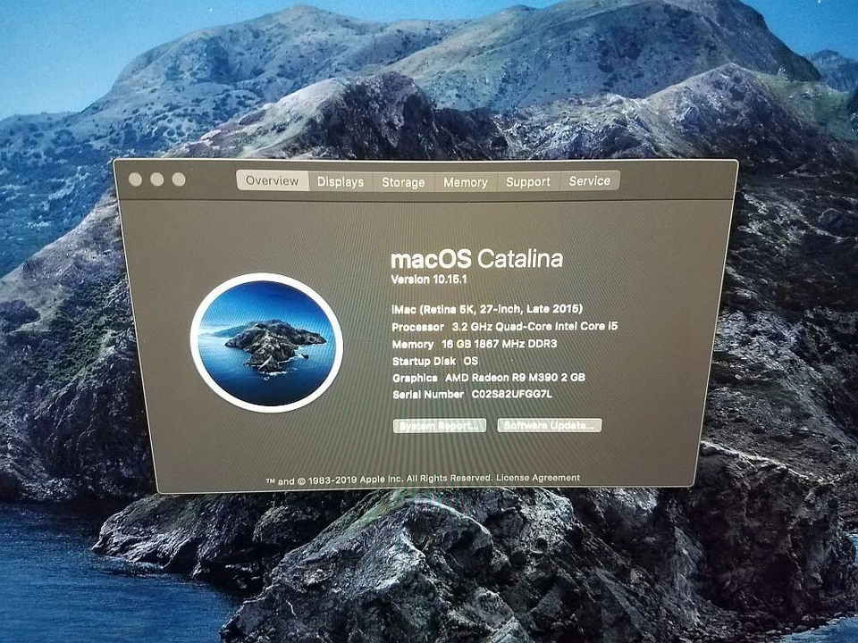 Apple iMac A1419 27" Retina 5K Late 2015 Core i5 6500 3.2GHz 16GB RAM 1TB Catali - Image 3 of 4