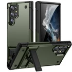 Case For Samsung S25 S24 S23 S22 Ultra S21 A54 Armor ShockProof Stand Hard Cover