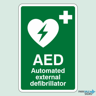 AED automatisiertes externes Defibrillatorschild
