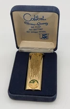 Vtg Birdair Structures NY Advertising Gold Tone Colibri Electro Quartz Lighter