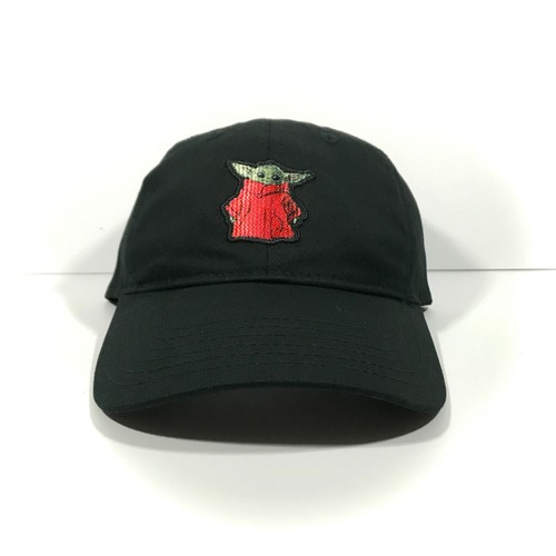 adult BABY YODA DAD HAT black relaxed 