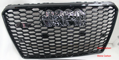 RS7 Style Black Grille Grill Black Rings For 2013 13 14 15 Audi A7 S7