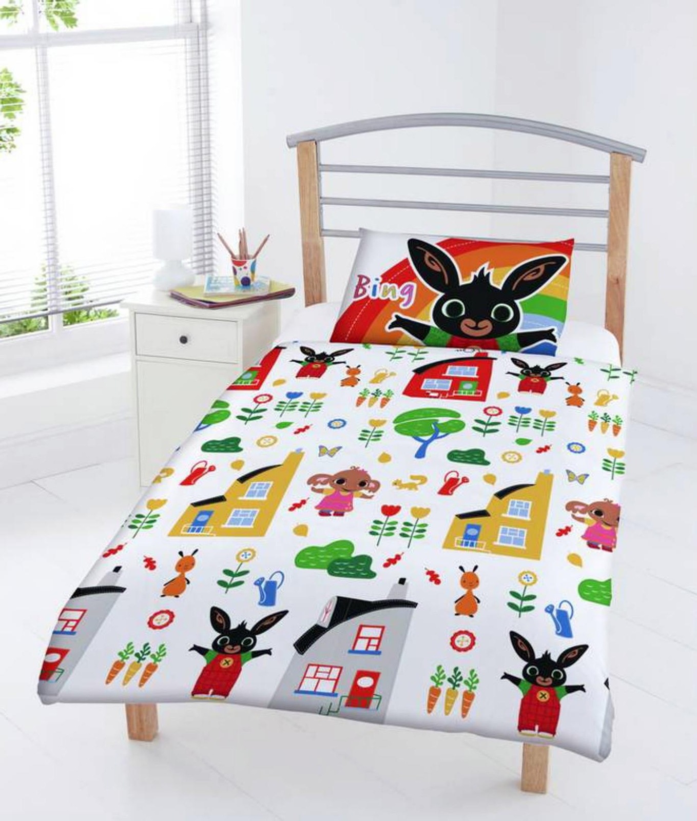 Bing Bunny Village Junior Duvet Cover Cot Bedding Set