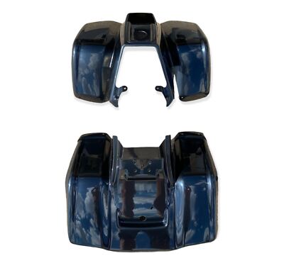 NEW HONDA TRX70 FRONT AND REAR FENDER SET BLACK 86-87 SET TPO PLASTICS