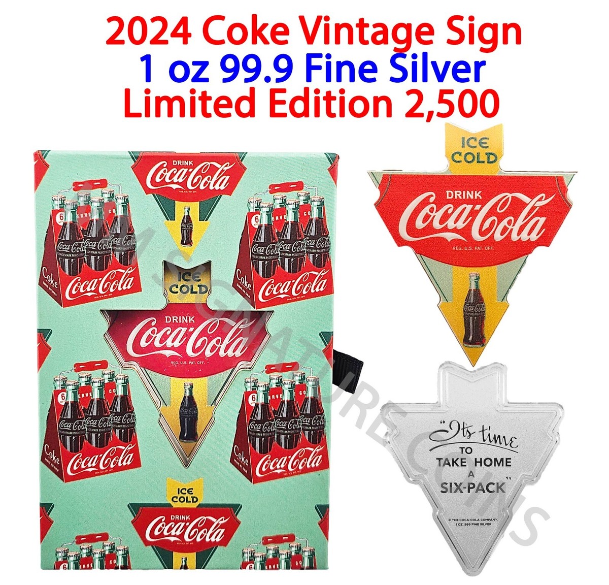1 oz Coca Cola Vintage Sign Shaped Silver Bar PAMP Suisse | eBay