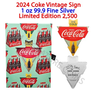 1 oz Coca Cola Vintage Sign Shaped Silver Bar PAMP Suisse | eBay