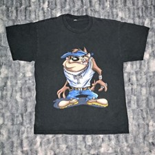 Vintage Looney Tunes Taz Gangster Hip-Hop T Shirt