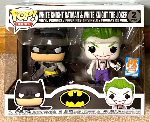 Funko Pop Heroes White Knight Batman & Joker Vinyl Figures SD 2021 PX Exclusive
