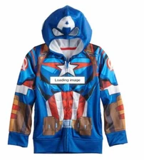 Boys Size 12 Jumping Beans® Marvel Captain America Costume Hoodie NWT