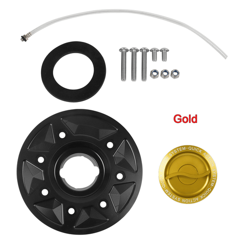 CNC Keyless Fuel Gas Tank Cap Cover For Kawasaki Ninja ZX6R/636 19-21 Ninja 250 - Picture 3 of 12