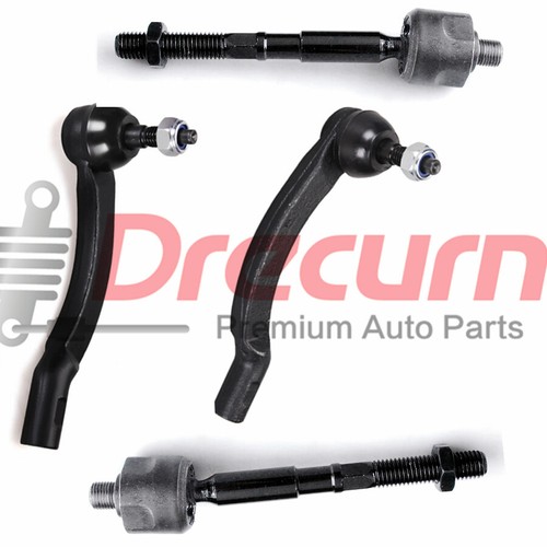 4Pcs Steering Inner & Outer Tie Rod Ends Kit For Volvo 850 C70 S70 V70