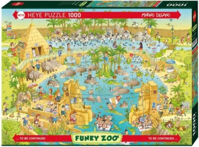 Heye Funky Zoo Puzzle Nile Habitat Marino Degano 1000 Pcs #29693